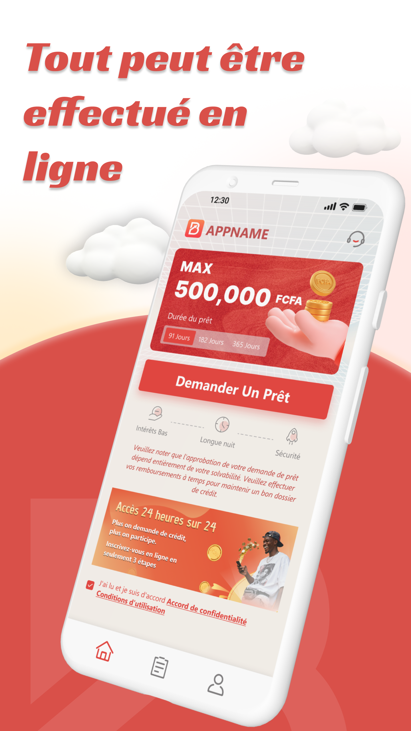 Capture d'écran de l'application